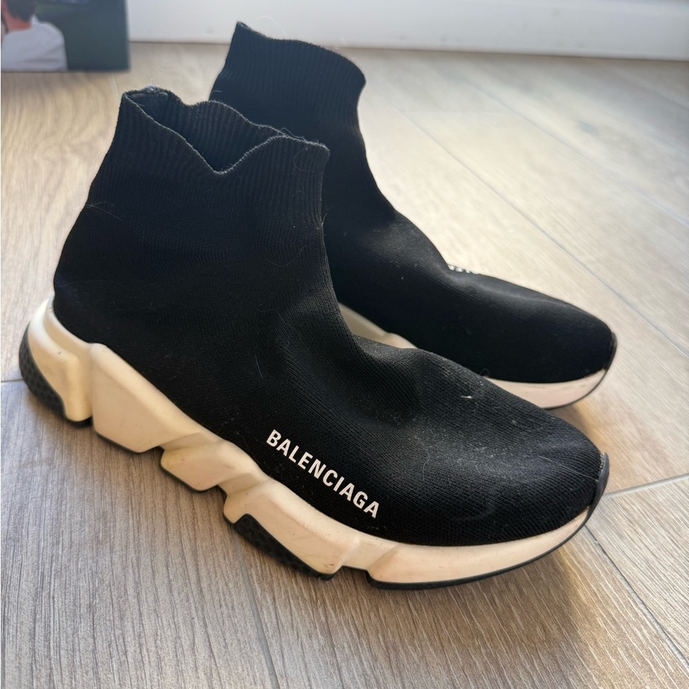Balenciaga Black Speed Trainers Size 8